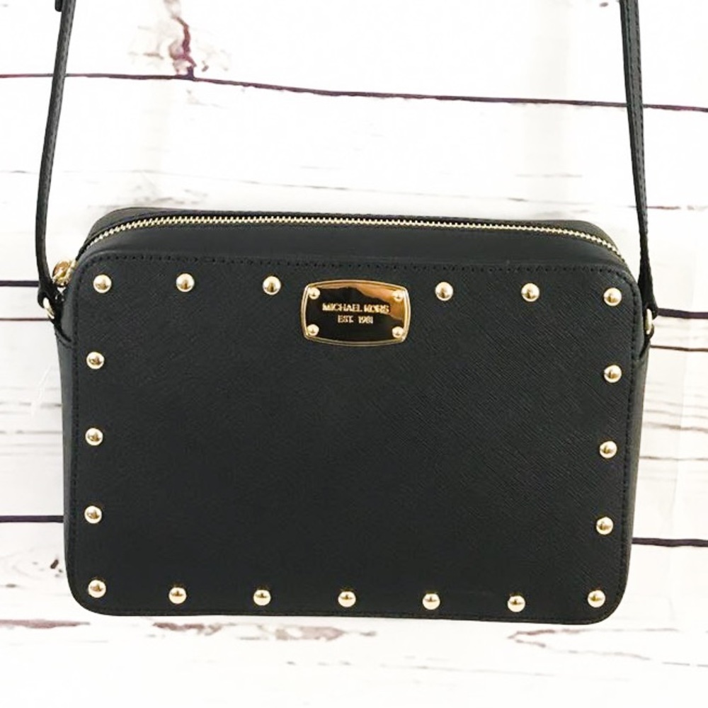 💕MICHAEL KORS jet set EW black crossbody